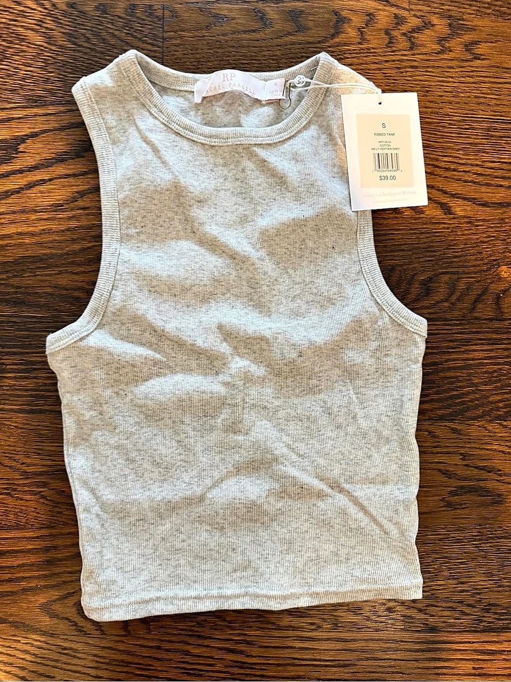 Rachel Parcell Crop Tank Top in Gray Size Small NWT